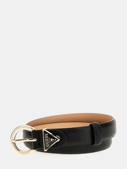 Guess - Women Black Textured Polyester Belt