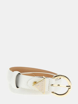 Guess - Women White Textured Polyester Belt