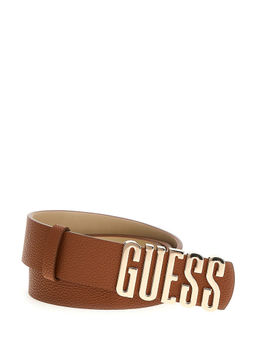 Guess - Women Brown Textured Pu Belt