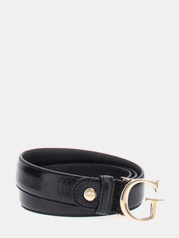 Guess - Women Black Solid Leather Belt