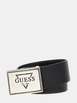 Guess - Men Black Textured Leather Belt