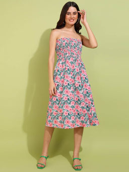 Dodo & Moa - Women Multi-Color Midi Dress