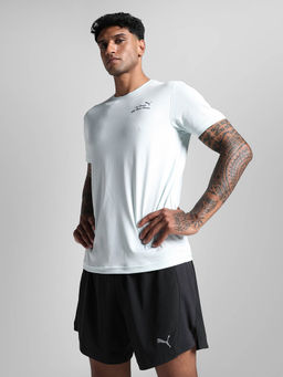 Puma - Blue Graphic Slogan Running T-shirt