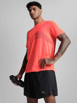 Puma - Red Train All Day Big Logo Training T-shirt