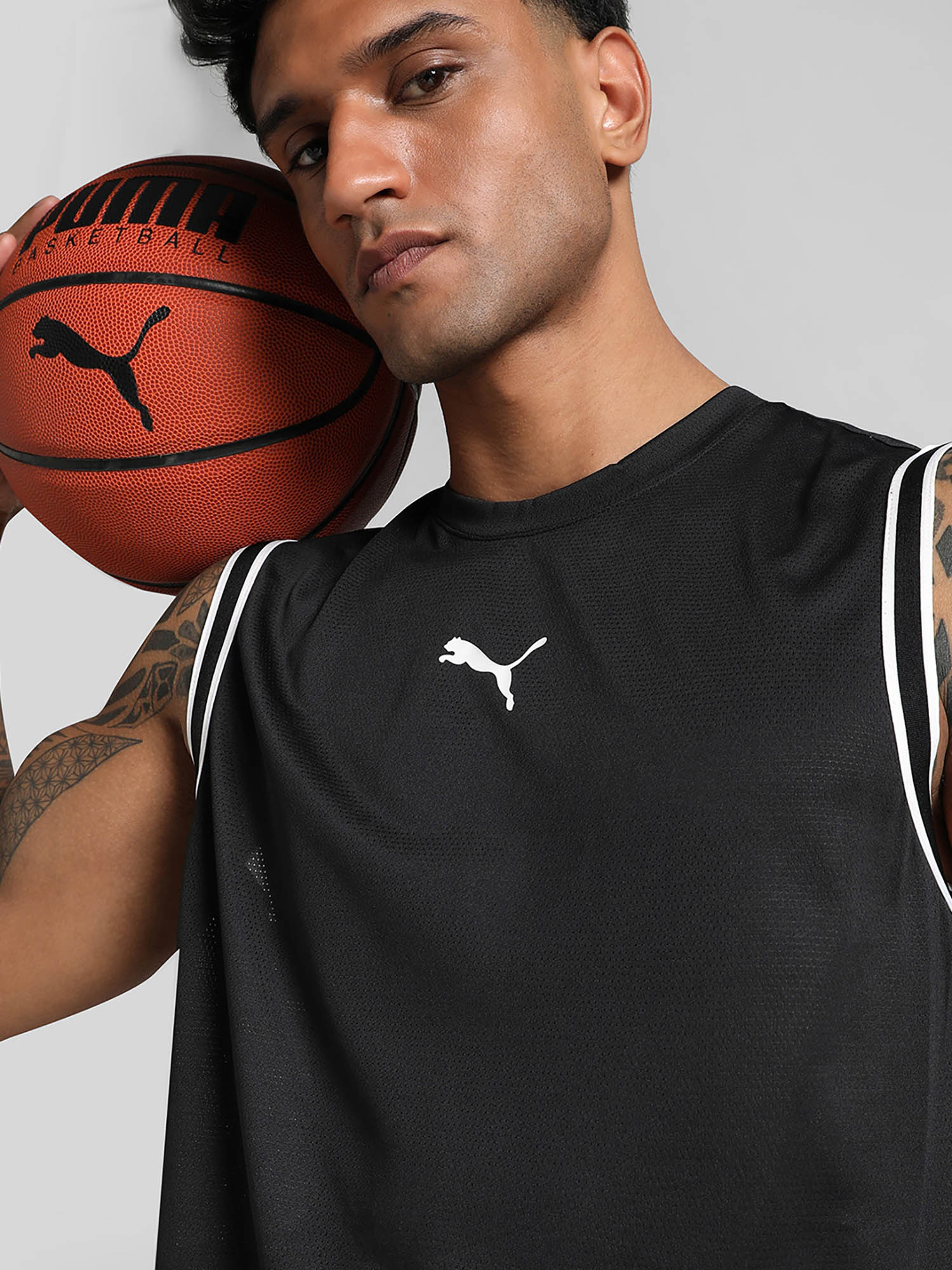 Buy Puma Black Basketball Sleeveless T-Shirt (XS) Online