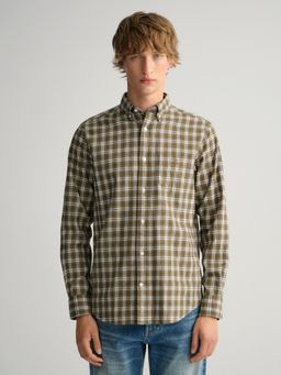 GANT - Men Green Checked Regular Fit Shirt