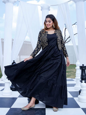 plain gown with jacket