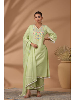 Buy Autumnlane Poonam Fern Cotton Suit Set Online
