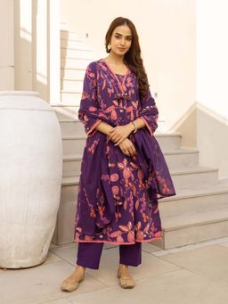 Autumnlane - Karen Byzan Cotton Printed Kurta with Pant & Dupatta