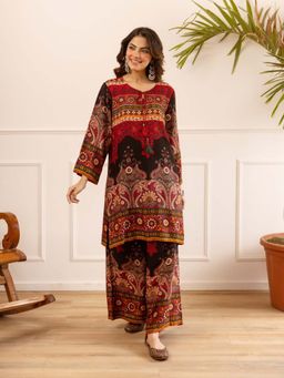 Autumnlane - Karen Carmine Printed Co-Ord Set