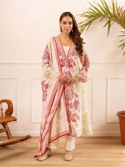 Autumnlane - Karen Ecru Cotton Kurta with Pant & Dupatta