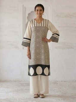 Autumnlane - Swades Mono Cotton Kurta with Pant