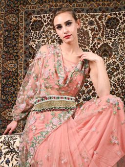 Odette - Gold Fabric Tie-Able Tassel Belt