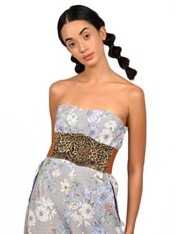 Odette - Gorgeous Brown Animal Print Wide Belt