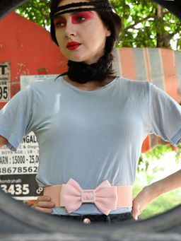 Odette - Classy Peach Belt with Bow