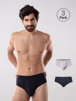 GLOOT - Anti Odor Cotton Tencel Cooling Brief Black (Pack of 3)