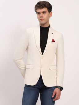 Global Republic - Off White Terrine Blend Textured Blazer