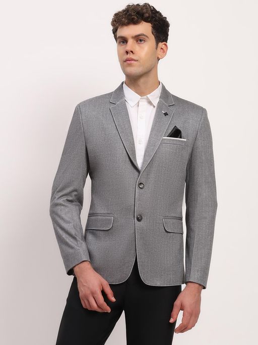 Global Republic Grey Terrine Blend Solid Blazer