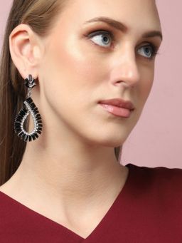 Sohi - Gold Plated Party Designer Stone Drop Earring for Women