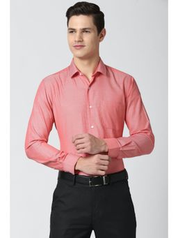 Peter England - Men Pink Full Sleeves Formal Shirt