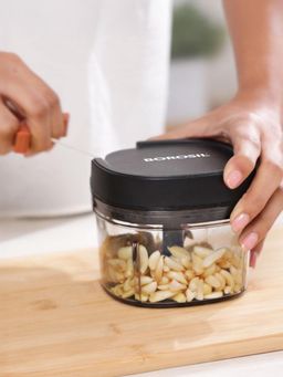 Borosil - Eazypull Chopper with 3 Blades and Chopping Bowl