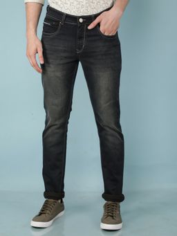CRIMSOUNE CLUB - Men's Charcoal Slim Fit Jeans