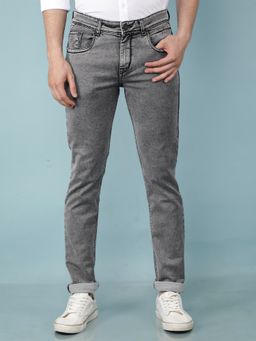 CRIMSOUNE CLUB - Men's Stylish Grey Jeans