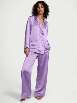Victoria's Secret - Luxe Satin Double -Breasted Long Pajama (Set of 2)