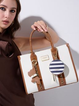 Akiki London - Blue Vegan Leather Women Satchel Bag