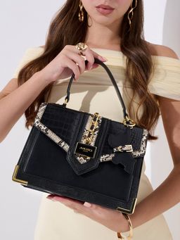 Akiki London - Black Vegan Leather Women Satchel Bag
