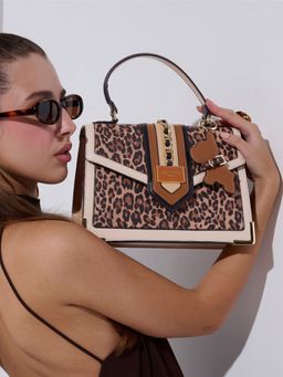Akiki London - Brown Vegan Leather Women Satchel Bag