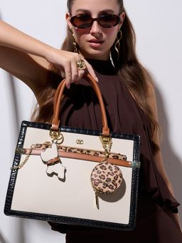 Akiki London - Beige Vegan Leather Women Satchel Bag