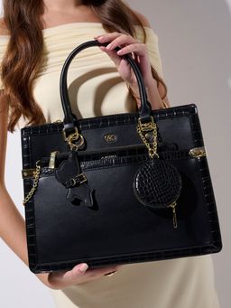 Akiki London - Black Vegan Leather Women Satchel Bag