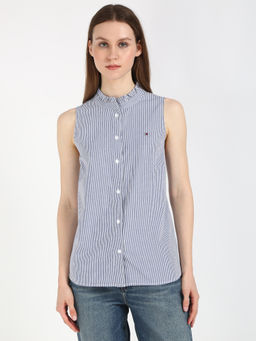 Tommy Hilfiger - Womens Casual Shirt Blue