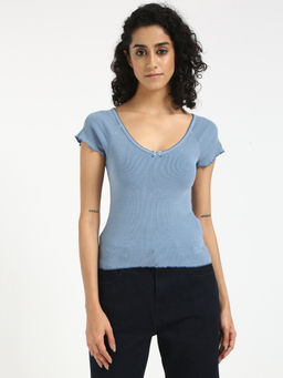 Tommy Hilfiger - Womens Casual Top Blue