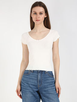 Tommy Hilfiger - Womens Casual Top Off White