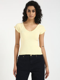Tommy Hilfiger - Womens Casual Top Yellow