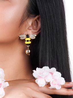 Joker and Witch - Joker & Witch Bumble Yellow and Black Earring