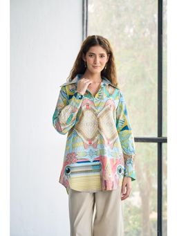 CINCIN Fashion - Multicolour Poplin Printed Shirt