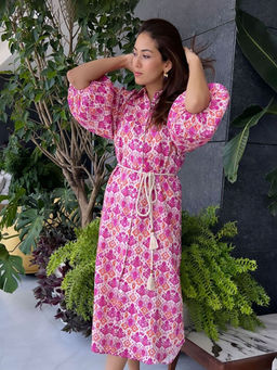 Calling June - Ikat Shirt Dress (Set of 2)