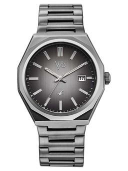 Fastrack - Men Vyb Orion Quartz Analog Grey Dial Stainless Steel Strap Watch FV30051QM02W (M)