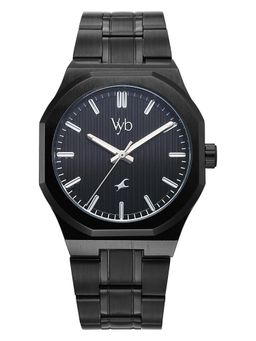Fastrack - Men Vyb Analog Black Dial Stainless Steel Strap Watch FV30055NM01W (M)