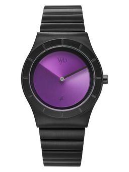 Fastrack - Men Vyb Analog Purple Dial Stainless Steel Strap Watch FV30056NM01W (M)