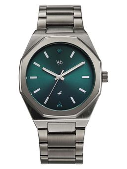 Fastrack - Men Vyb Analog Green Dial Stainless Steel Strap Watch FV30057QM01W (M)