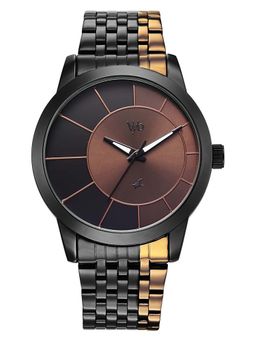 Fastrack - Men Vyb Analog Brown Dial Stainless Steel Strap Watch FV30058KM02W (M)