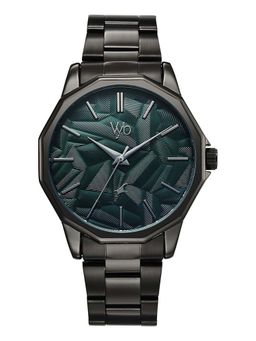 Fastrack - Men Vyb Analog Green Dial Stainless Steel Strap Watch FV30059NM01W (M)