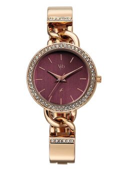Fastrack - Women Vyb Mirage with Quartz Analog Maroon Dial Alloy Strap Watch FV60133WM02W (M)