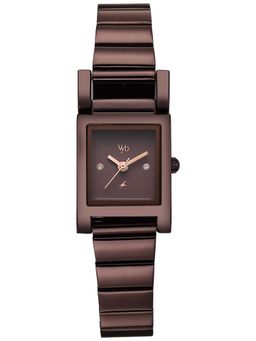 Fastrack - Women Vyb Analog Chocolate Brown Dial Stainless Steel Strap Watch FV60137QM01W (M)