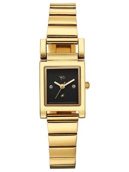 Fastrack - Women Vyb Analog Black Dial Stainless Steel Strap Watch FV60137YM01W (M)