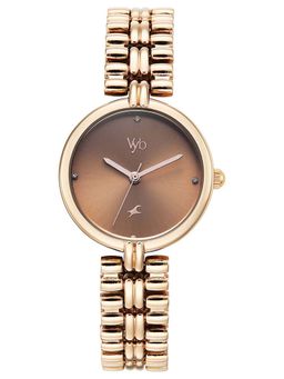 Fastrack - Women Vyb Charmer Analog Coffee Brown Dial Alloy Strap Watch FV60138WM01W (M)